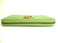 Photo6: GUCCI Marmont GG Lime Green Leather Round Zip Long Wallet #a042