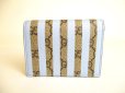 Photo2: GUCCI GG Marmont Light Blue Stripes Leather Soft Cream Motif Bifold Wallet #a045 (2)