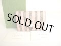GUCCI GG Marmont Light Pink Stripes Leather Soft Cream Motif Bifold Wallet #a046