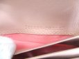Photo11: GUCCI GG Marmont Light Pink Stripes Leather Soft Cream Motif Bifold Wallet #a046