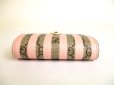 Photo6: GUCCI GG Marmont Light Pink Stripes Leather Soft Cream Motif Bifold Wallet #a046