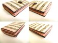 Photo7: GUCCI GG Marmont Light Pink Stripes Leather Soft Cream Motif Bifold Wallet #a046