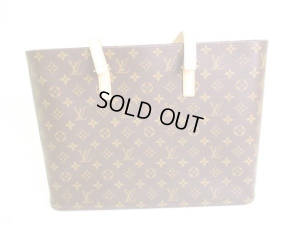 Photo2: LOUIS VUITTON Monogram Brown Leather Tote Bag Shoppers Bag Luco #a057