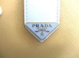 Photo10: PRADA Sand Light Blue Leather Small Saffiano and smooth leather wallet #a066