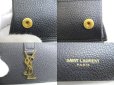 Photo10: Saint Laurent Paris YSL Black Leather Trifold Wallet Compact Wallet #a072