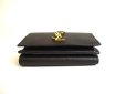Photo5: Saint Laurent Paris YSL Black Leather Trifold Wallet Compact Wallet #a072