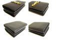 Photo7: Saint Laurent Paris YSL Black Leather Trifold Wallet Compact Wallet #a072