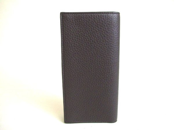 Photo2: FENDI Selleria Dark Gray Leather Bifold Long Wallet #a073