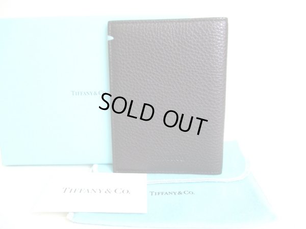 Photo1: Tiffany&Co. Black Leather Passport Holder Notebook Holders #a075