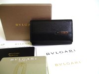 BVLGARI Black Leather 6 Pics Key Cases #a086