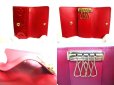 Photo8: LOUIS VUITTON Vernis Wine Red Leather Multicles 4 Pics Key Cases #a089
