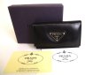 Photo1: PRADA Black Nylon Leather 6 Pics Key Cases #a096 (1)