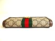 Photo6: GUCCI GG DIY Ophidia Brown Leather Web Strip Continental Wallet #a106