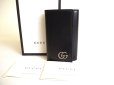 Photo1: GUCCI GG Marmont Black Leather Silver H/W 6 Pics Key Cases #a118 (1)