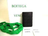BOTTEGA VENETA Black Leather Silver H/W 6 Pics Key Cases #a120