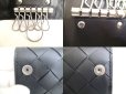 Photo9: BOTTEGA VENETA Black Leather Silver H/W 6 Pics Key Cases #a120