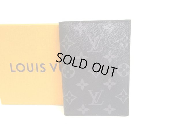 Photo1: LOUIS VUITTON Monogram Eclipse Leather Passport Holder ID Holders #a128