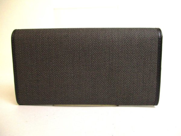 Photo2: BVLGARI Weekend Gray PVC Canvas Leather Bifold Long Wallet Purse #a132
