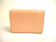 Photo2: FENDI ROMA Light Pink Leather Trifold Wallet Compact Wallet #a138 (2)