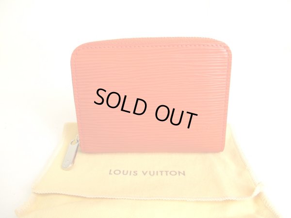 Photo1: LOUIS VUITTON Epi Orange Leather Silver H/W Zippey Coin Purse #a152