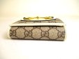 Photo5: GUCCI Horsebit GG White Leather Bifold Wallet Compact Wallet #a154