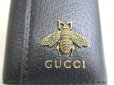 Photo10: GUCCI Bee Motif Black Leather 6 Pics Key Cases #a159