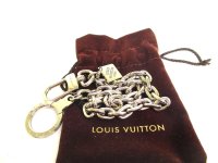 LOUIS VUITTON Silver Color Metal Wallet Chain Chaine Anneau Cle #a161