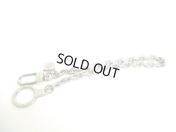 Photo2: LOUIS VUITTON Silver Color Metal Wallet Chain Chaine Anneau Cle #a161