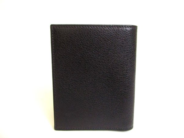 Photo2: BVLGARI Black Leather Bifold Flap Bill Wallet ID Case #a164