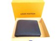 Photo12: LOUIS VUITTON Taiga Navy Blue Leather Bifold Wallet Amerigo #a171