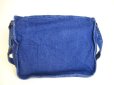 Photo2: HUNTING WORLD Blue Denim Messenger Bag Crossbody Bag Purse #a172 (2)