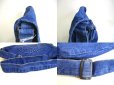 Photo7: HUNTING WORLD Blue Denim Messenger Bag Crossbody Bag Purse #a172