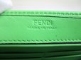 Photo10: FENDI Lignt Green Leather Flap Long Wallet Baguette Continental #a182