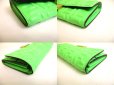 Photo7: FENDI Lignt Green Leather Flap Long Wallet Baguette Continental #a182