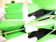 Photo8: FENDI Lignt Green Leather Flap Long Wallet Baguette Continental #a182