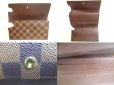 Photo8: LOUIS VUITTON Damier Brown Leather Trifold Long Wallet International #a183