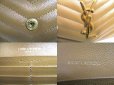 Photo10: Saint Laurent Paris Gold YSL Motif Brown Leather Long Flap Wallet #a184