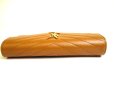 Photo6: Saint Laurent Paris Gold YSL Motif Brown Leather Long Flap Wallet #a184