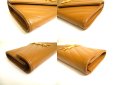 Photo7: Saint Laurent Paris Gold YSL Motif Brown Leather Long Flap Wallet #a184