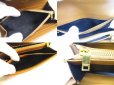 Photo9: Saint Laurent Paris Gold YSL Motif Brown Leather Long Flap Wallet #a184