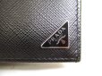 Photo10: PRADA Saffiano Black Leather Bifold Long Flap Wallet #a189