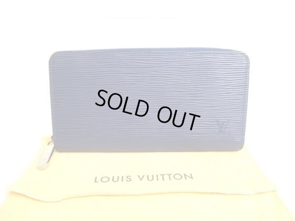 Photo1: LOUIS VUITTON Epi Navy Blue Leather Round Zip Zippy Wallet Purse #a190