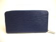 Photo2: LOUIS VUITTON Epi Navy Blue Leather Round Zip Zippy Wallet Purse #a190 (2)