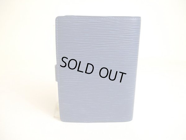 Photo2: LOUIS VUITTON Epi Blue Document Holders Small Ring Agenda Cover #a191