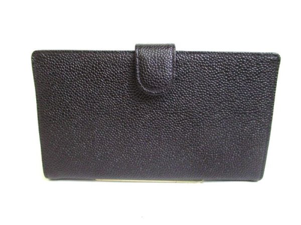 Photo2: CHANEL Vinage CC Logo Black Leather Bifold Long Wallet Purse #a198