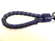 Photo6: BOTTEGA BENETA Intrecciato Navy Blue Leather Key Chain Key Holder #a201