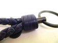 Photo8: BOTTEGA BENETA Intrecciato Navy Blue Leather Key Chain Key Holder #a201