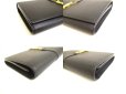 Photo7: Saint Laurent Paris Gold YSL Motif Black Grain Leather Long Flap Wallet #a205