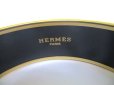 Photo10: HERMES Black Enamel Horse Motif Bangle Bracelet Email Imprime GM #a208