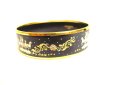 Photo2: HERMES Black Enamel Horse Motif Bangle Bracelet Email Imprime GM #a208 (2)